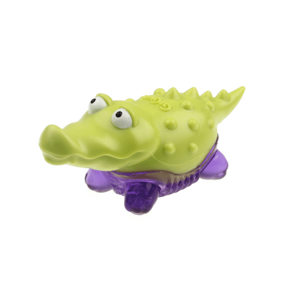 GiGwi Suppa Puppa Cocodrilo Verde y Morado