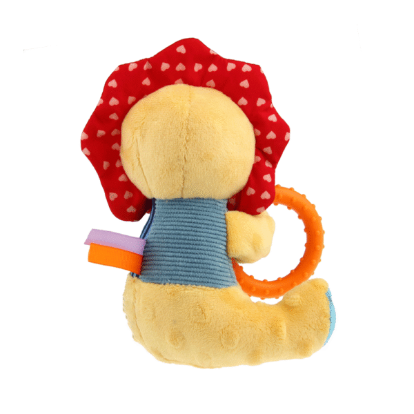 GiGwi Lion 'Plush Friendz' with Squeaker and TPR Ring - Imagen 3