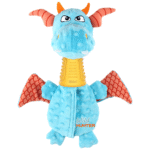 GiGwi Dragon Plush Dog Toy with TPR Neck