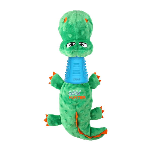 GiGwi Crocodrile Plush Dog Toy with TPR Neck