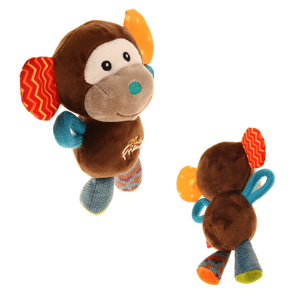 GiGwi Monkey 'Plush Friendz' with Squeaker