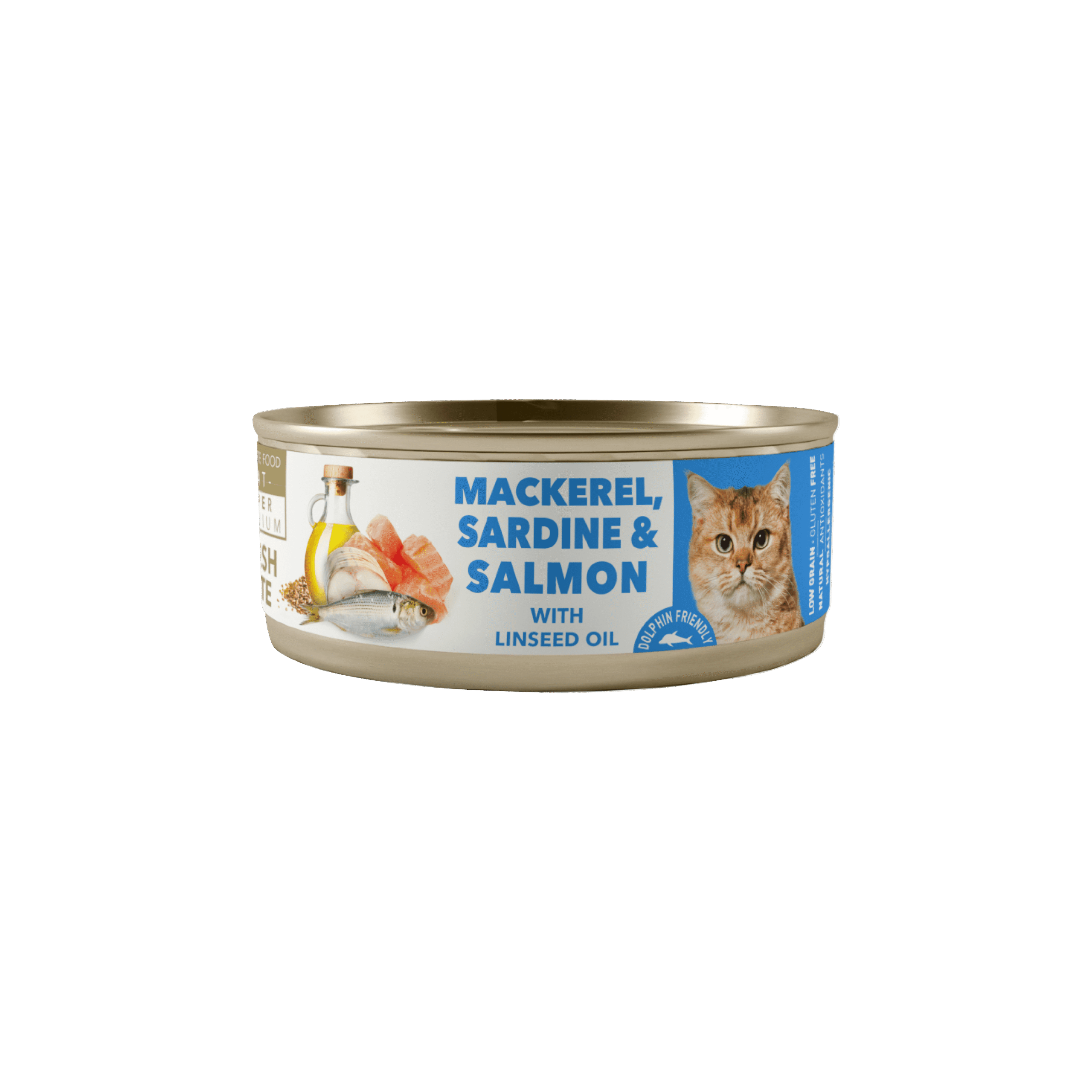 5GA80007 (1) Amity Súper Premium Caballa, Sardina y Salmón Gato Adulto 80g