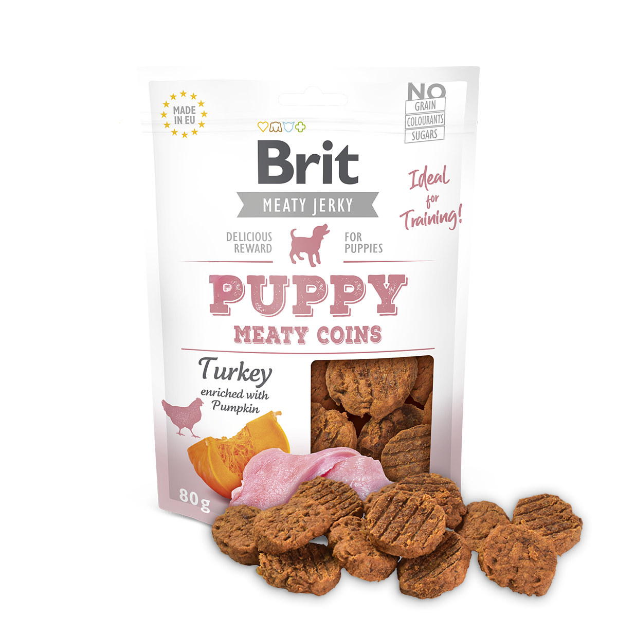 Brit Jerky Snack Turkey Meaty Coins Puppy 80g Brit Jerky Snack Turkey Meaty Coins Puppy 80g