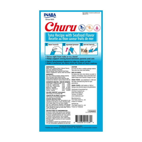 Churu Cat Tuna/Seafood 14 g / 4 Tubos