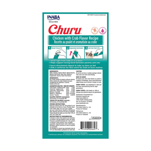 Churu Cat Chicken/Crab 14g /4 Tubos
