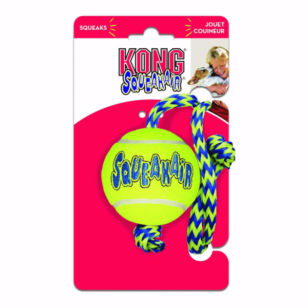KONG SqueakAir Ball with Rope